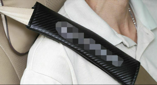 2Pcs ZENO Carbon Fiber Embroidery Car Seat Belt Cover Safety Shoulder Pads
