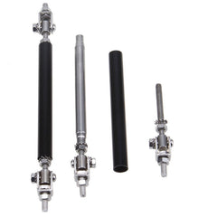 2pcs15cms Black LARGE Adjustable Universal Front Rear Bumper Lip Splitter Strut Brace Rod Support Bar