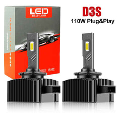 2X 55W LED Headlight Bulbs Replace D3S HID Xenon Conversion Kit For Car