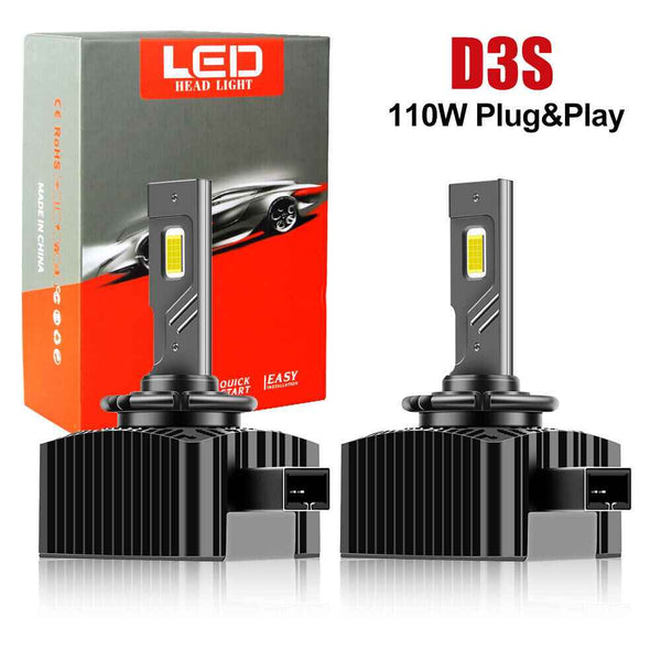 2X 55W LED Headlight Bulbs Replace D3S HID Xenon Conversion Kit For Car