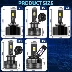 2X 55W LED Headlight Bulbs Replace D3S HID Xenon Conversion Kit For Car