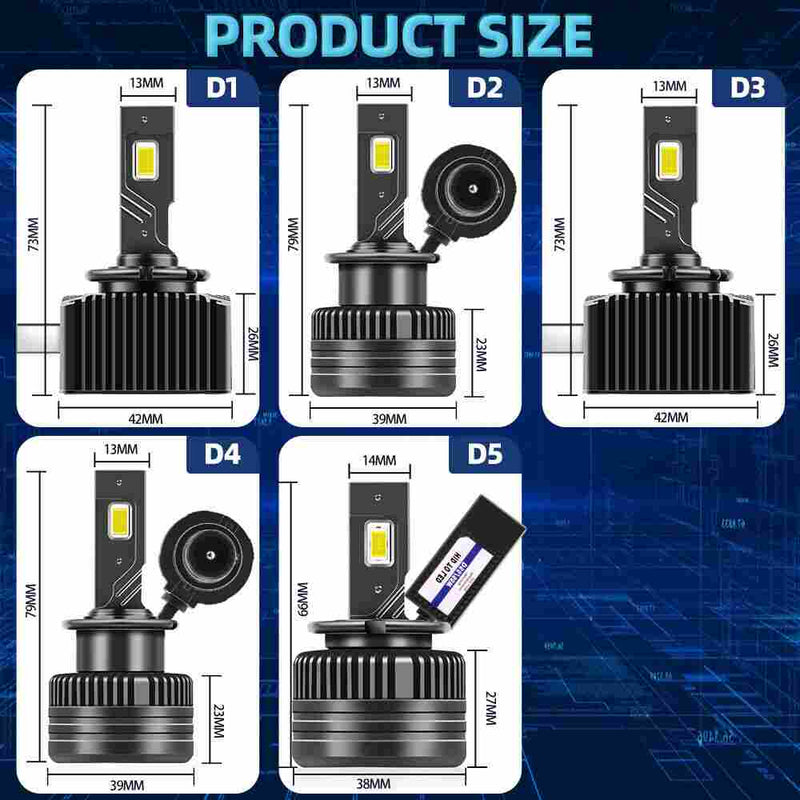 2X 55W LED Headlight Bulbs Replace D3S HID Xenon Conversion Kit For Car