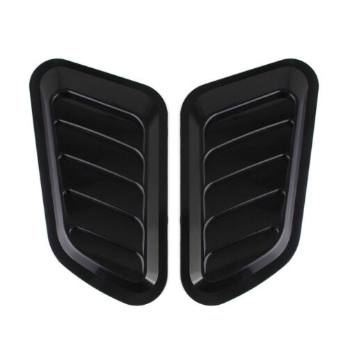 2X Car Decorative Air Flow Intake Hood Scoop Bonnet Vent Cover Universal Black