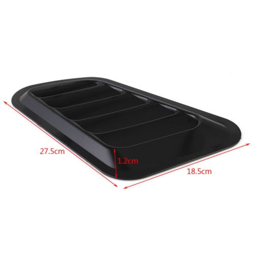 2X Car Decorative Air Flow Intake Hood Scoop Bonnet Vent Cover Universal Black