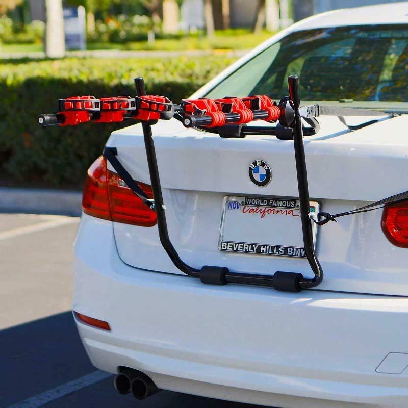 3 Bike Bicycle Cycle Deluxe Rear Mount Car Rack Carrier Universal Fitting Saloon Hatchback SUV
