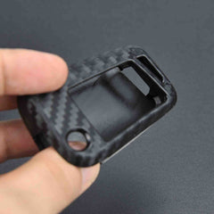 3 Button Flip Key ABS+Silicone Car Key Cover Case With Keychain Suitable For Volkswagen Virtus, Tiguan, T-Roc, Taigun, New Jetta