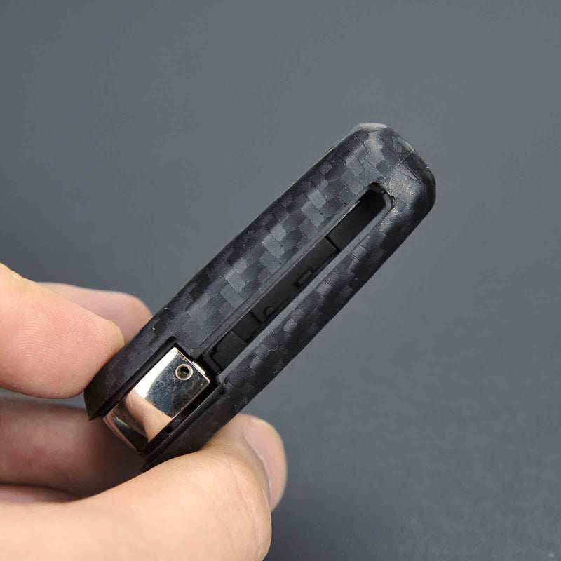 3 Button Flip Key ABS+Silicone Car Key Cover Case With Keychain Suitable For Volkswagen Virtus, Tiguan, T-Roc, Taigun, New Jetta