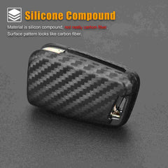 3 Button Flip Key ABS+Silicone Car Key Cover Case With Keychain Suitable For Volkswagen Virtus, Tiguan, T-Roc, Taigun, New Jetta