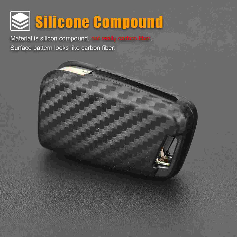 3 Button Flip Key ABS+Silicone Car Key Cover Case With Keychain Suitable For Volkswagen Virtus, Tiguan, T-Roc, Taigun, New Jetta