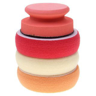 3+1 Car Waxing Polishing Applicator Sponge Ball Pads With Handle