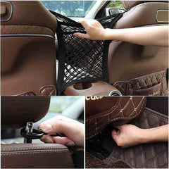 3-Layer Car Mesh Organizer, Seat Back Net Bag, Barrier of Backseat Pet Kids, Cargo Tissue Purse Holder, Driver Storage Netting Pouch