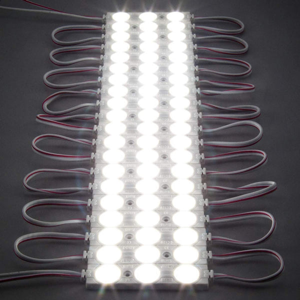 10pcs 3 LED SMD White Round Light Module Light Strip DC 12V