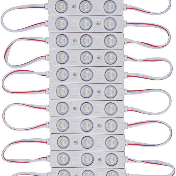 10pcs 3 LED SMD White Round Light Module Light Strip DC 12V