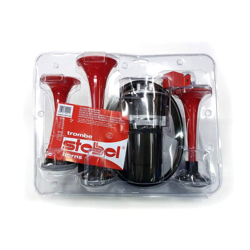 3 Pipe The Godfather Stebel Air Pressure Musical & Plain Sound Horn For Bikes & Cars (Made In Italy)