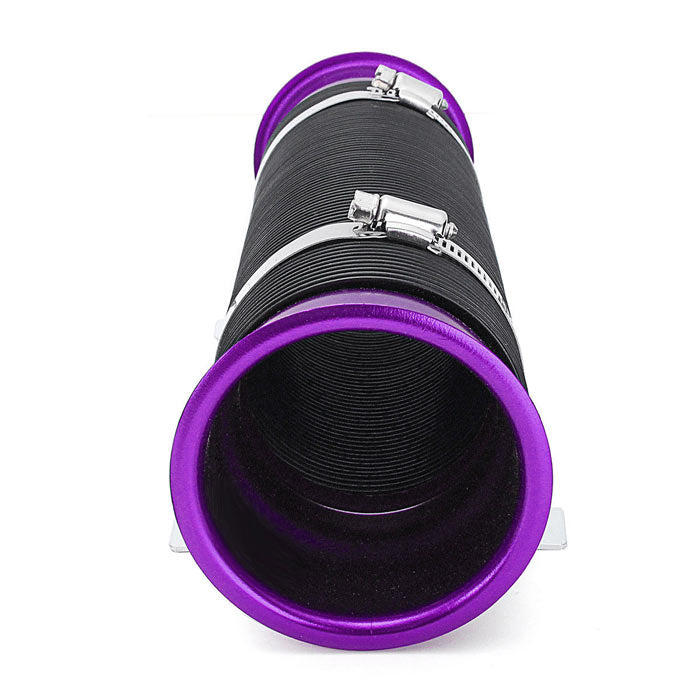 3'' Universal Car Cold Air Intake Feed Flexible Duct Pipe Inlet Hose Tube Duct (Assorted Color)