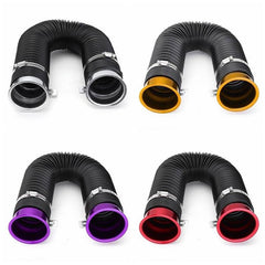3'' Universal Car Cold Air Intake Feed Flexible Duct Pipe Inlet Hose Tube Duct (Assorted Color)