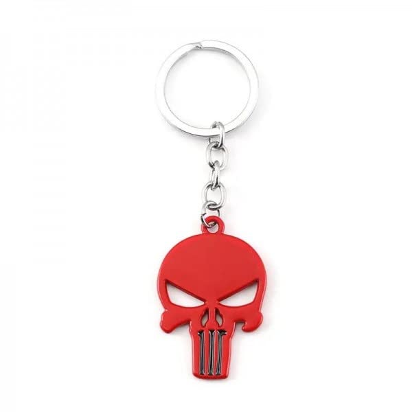 PUNISHER 3D Logo Emblem Metal Keychain For Gen Z, Travellers, Office, Bikes, Cycles And Cars