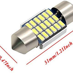 1pc 31mm 18 LED SMD Festoon White C5W Bulb Car 3030 Interior 6428 DE3021