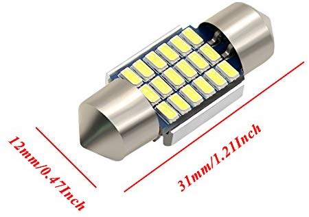 1pc 31mm 18 LED SMD Festoon White C5W Bulb Car 3030 Interior 6428 DE3021