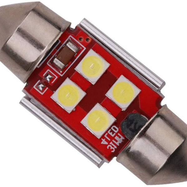 1pc 31mm Festoon White LED SMD C5W Bulb Car 4-3030 Interior 6428 DE3021