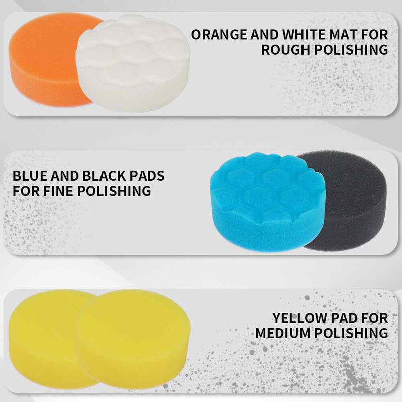 31pcs Buffing Pads Polishing Mop Car Wheel Buffer Polisher Kit Drill Attachment