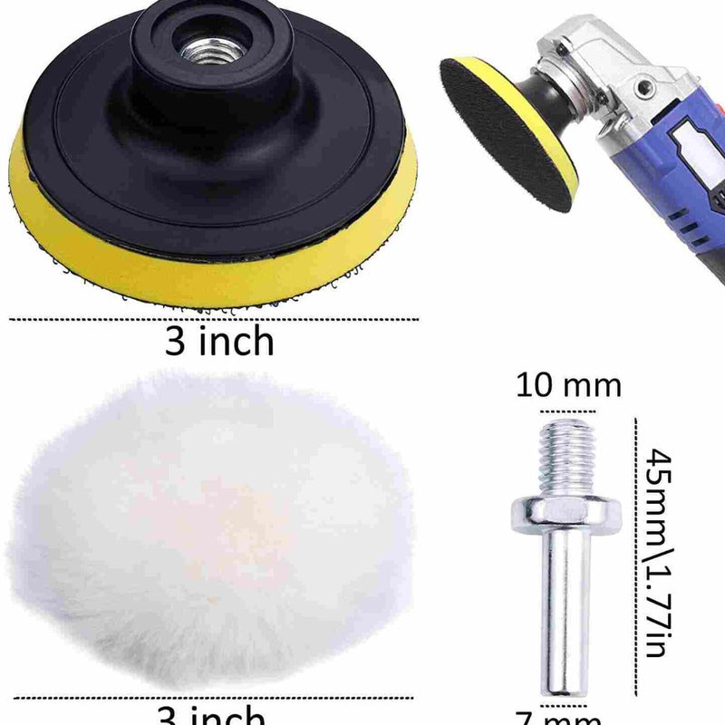 31pcs Buffing Pads Polishing Mop Car Wheel Buffer Polisher Kit Drill Attachment