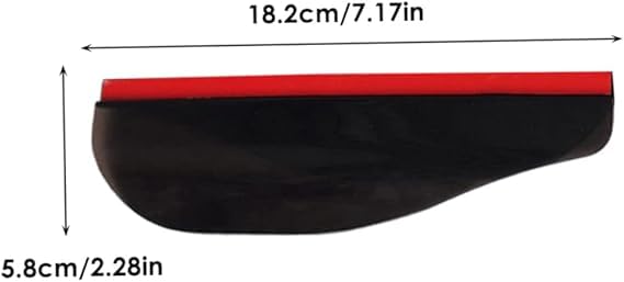 Black Tinted Car Side Mirror Rain Guard Visor (Set Of 2pcs Without Outer Packaging)
