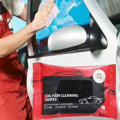 Car Glass Oil Film & Leather Cleaning Wipes High Clarity Windshield Restorer & Multi-Surface Cleaner Interior & Exterior Wipes