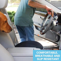 Black 360 Rotating Seat Cushion, Portable Memory Foam Auto Swivel Anti-Slip Seat Disc Fit Car Vehicle Sport Seat Space, Easy Movement to Enter/Exit