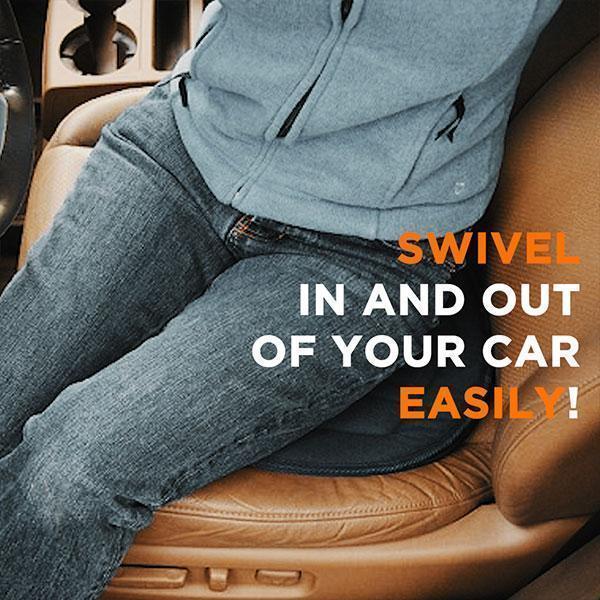 Black 360 Rotating Seat Cushion, Portable Memory Foam Auto Swivel Anti-Slip Seat Disc Fit Car Vehicle Sport Seat Space, Easy Movement to Enter/Exit