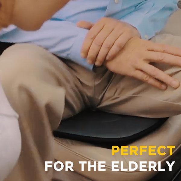 Black 360 Rotating Seat Cushion, Portable Memory Foam Auto Swivel Anti-Slip Seat Disc Fit Car Vehicle Sport Seat Space, Easy Movement to Enter/Exit