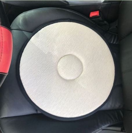 Beige 360 Rotating Seat Cushion, Portable Memory Foam Auto Swivel Anti-Slip Seat Disc Fit Car Vehicle Sport Seat Space, Easy Movement to Enter/Exit