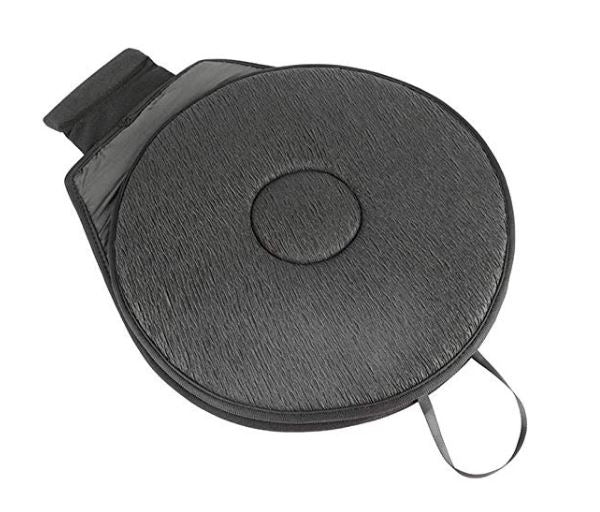 Black 360 Rotating Seat Cushion, Portable Memory Foam Auto Swivel Anti-Slip Seat Disc Fit Car Vehicle Sport Seat Space, Easy Movement to Enter/Exit