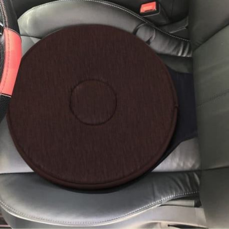 Black 360 Rotating Seat Cushion, Portable Memory Foam Auto Swivel Anti-Slip Seat Disc Fit Car Vehicle Sport Seat Space, Easy Movement to Enter/Exit