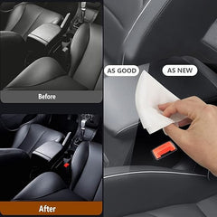 80 Pcs Premium Leather Care Wipes All In One Cleaner & Conditioner For Car Seats, Sofas, Shoes & Jackets Restores, Protects & Shines