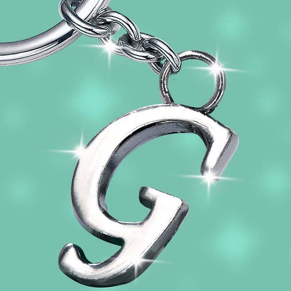 Stylish Letter G Simple Alphabet Key Ring Keychain For Car