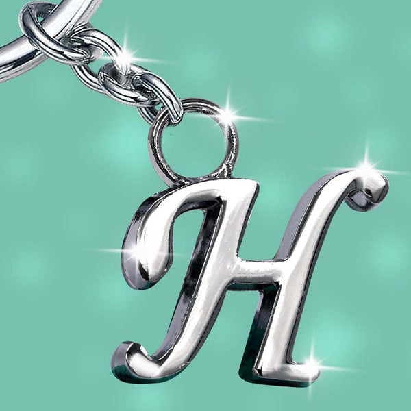 Stylish Letter H Simple Alphabet Key Ring Keychain For Car
