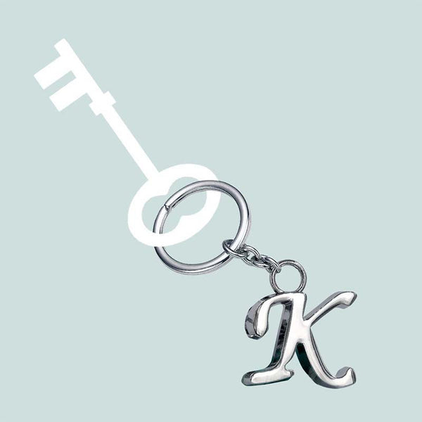 Stylish Letter K Simple Alphabet Key Ring Keychain For Car