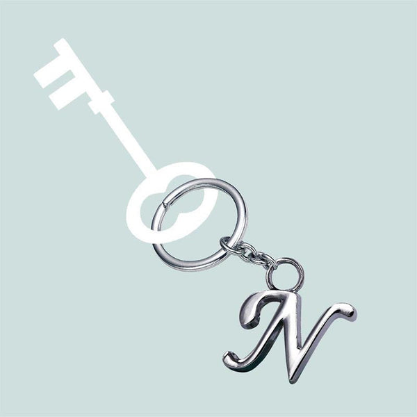 Stylish Letter N Simple Alphabet Key Ring Keychain For Car