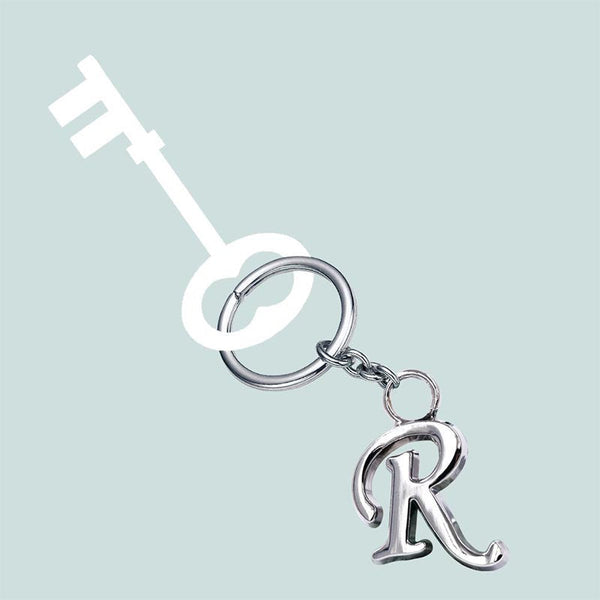 Stylish Letter R Simple Alphabet Key Ring Keychain For Car