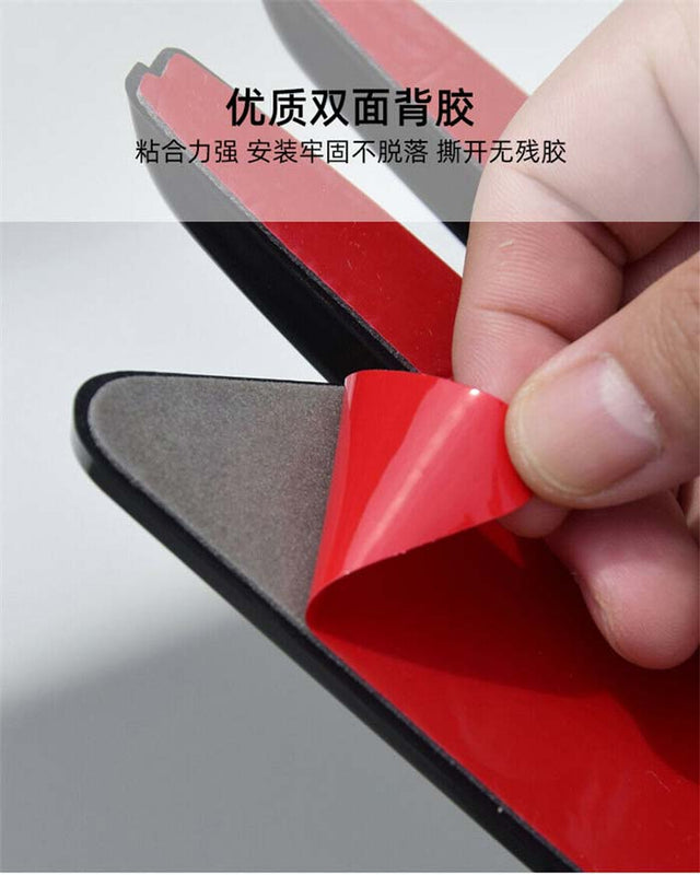 2pcs Black Car Fender Side Vents Compatible Decorative Air Flow Intake For Exterior Parts in ABS