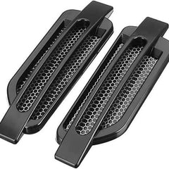 2Pcs BLACK Car Side Fender Vent Hood Scoop Air Intake Flow Fender Decorative Cover Trim