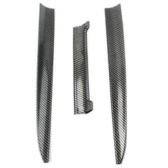 3pcs Carbon Color Universal PVC Car Rear Wing Lip Spoiler Tail Trunk Roof Trim