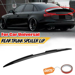 3PCS Black Universal Car Rear Trunk Wing Lip Trim Spoiler Tail Trunk Roof