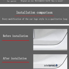 1pcs Chrome Blue Hybrid 3D Metal Car Sticker Emblem Badge Car Bike Decorative