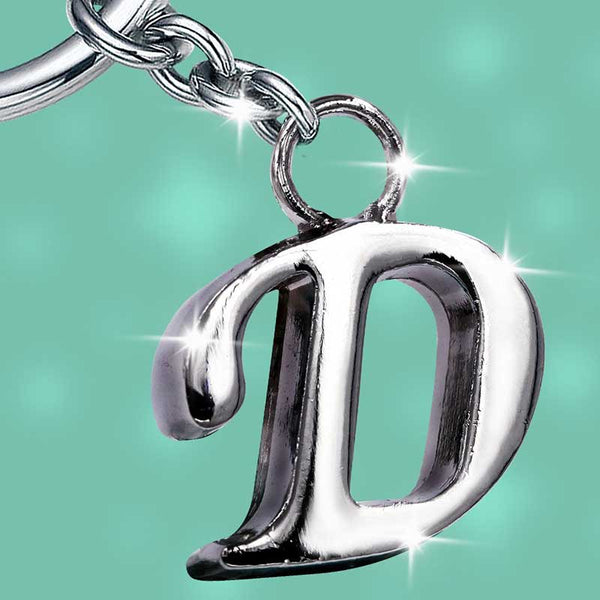 Stylish Letter D Simple Alphabet Key Ring Keychain For Car