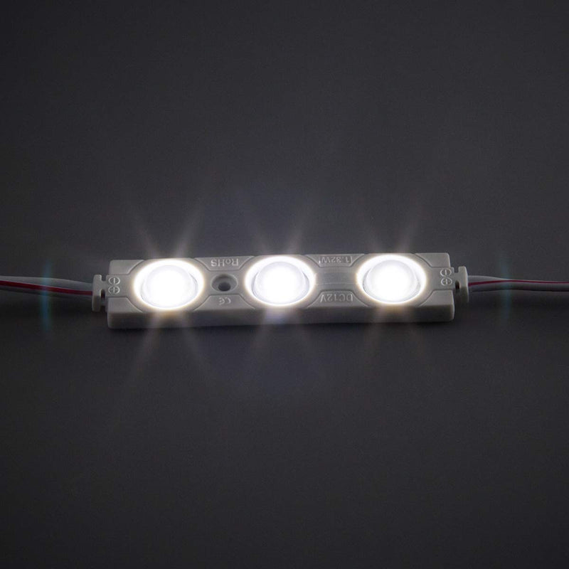 10pcs 3 LED SMD White Round Light Module Light Strip DC 12V