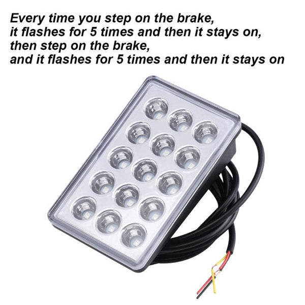 Car Clear Rear Diffuser Spoiler Lip LED Red Light With White Box For All Car