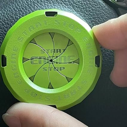 Car Push Start Button Cover Zinc Alloy Engine Start Stop Protector With Flip Design