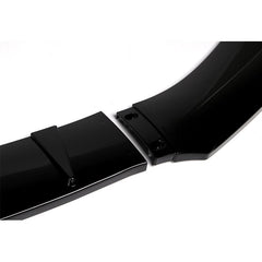 3pc Universal Glossy Black Front Bumper Protector Body Kit Splitter Spoiler Lip (Heavy Quality)